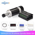 Brushless Spindle Motor 500W Air Cooled DC Machine Tool Spindle Router Motor Stepper Motor Driver Controller For Milling Machine