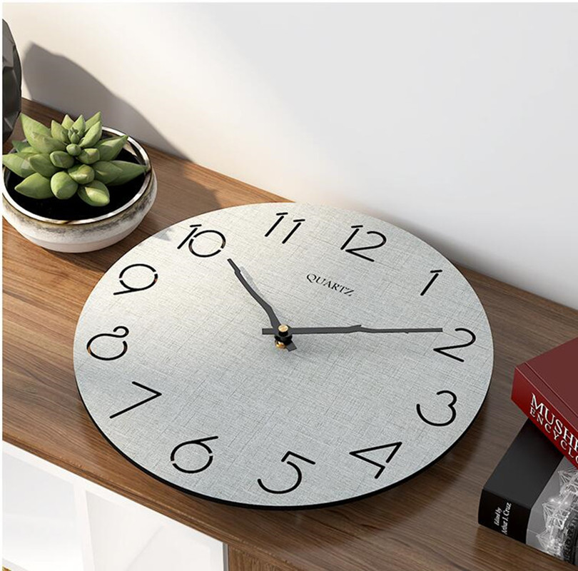 Wooden Large Wall Clock Modern Design Home Decor for Living room Silent Mechanism Quiet Clockwork Wall Clock