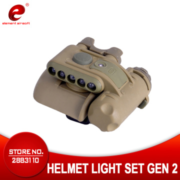 Element Airsoft Helmet Flashlight SET GEN 2 Softair Military White Red IR Light Mich Fast Military Tactical Helmet Light EX029