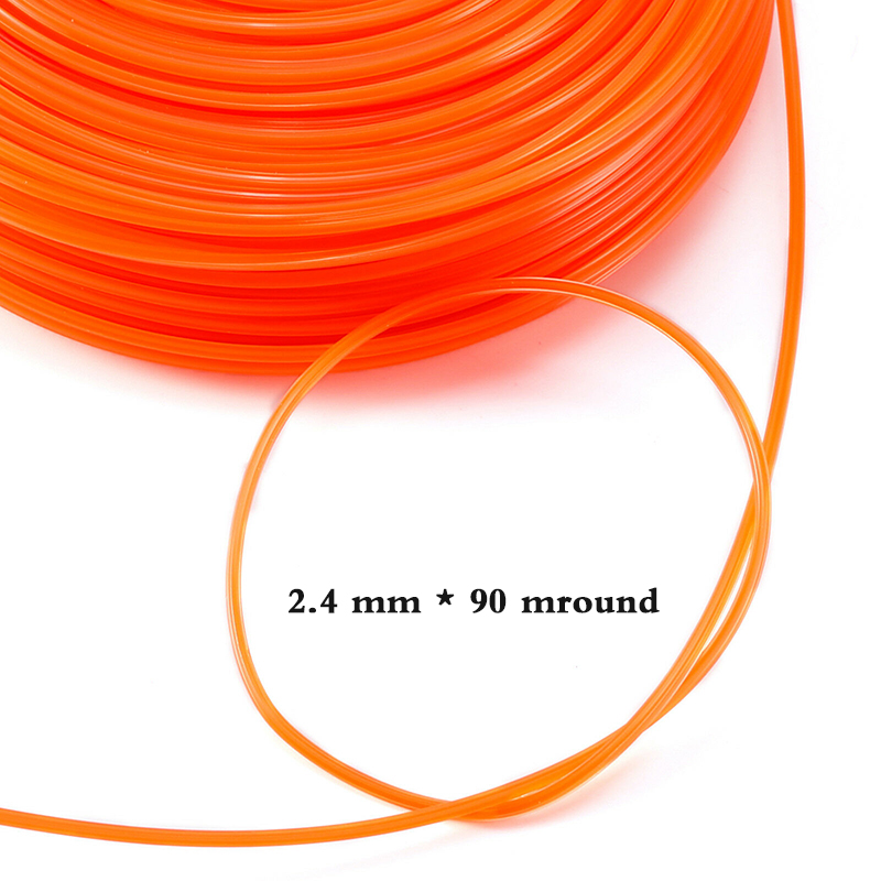 2.4mm Grass Trimmer Line Strimmer Brushcutter Trimmer Nylon Rope Cord Line Long Roll Grass Rope Line Low Noise Durability