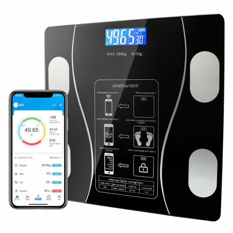 Usb Bluetooth Scales Floor Body Weight Bathroom Scale Smart Lcd Display Scale Body Weight Body Fat Water Muscle Mass Bmi 180kg