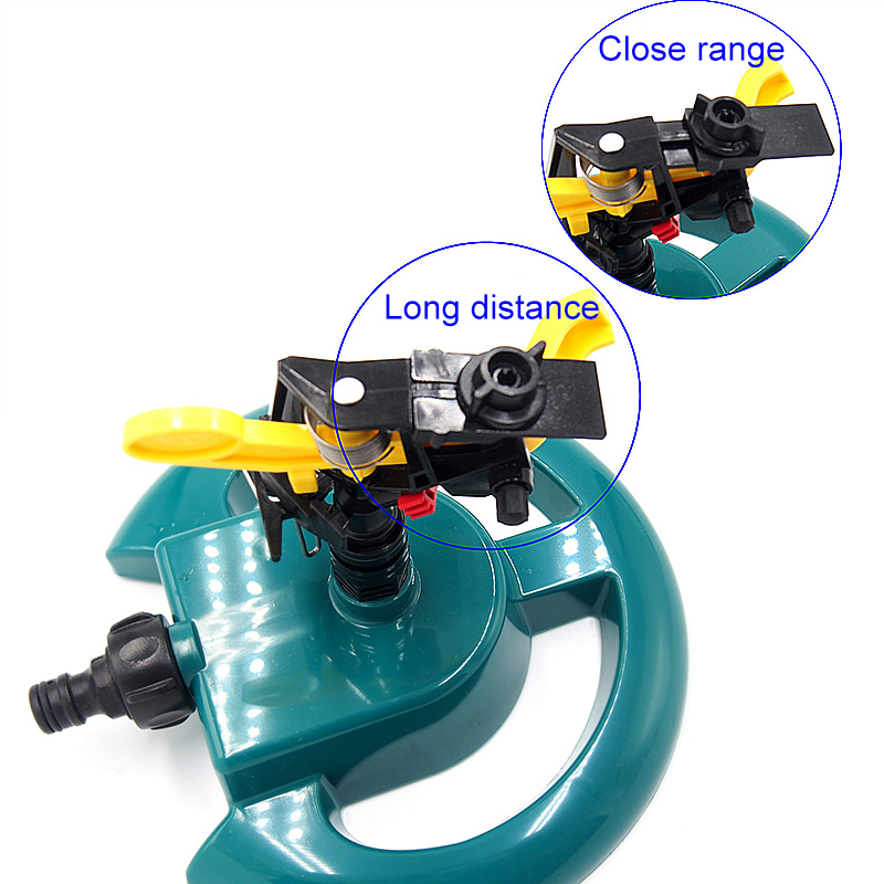 Garden Sprinklers Automatic Watering Grass Lawn 360 Degree Fully 3 Nozzle Circle Rotating Irrigation System Garden Pipe Hose