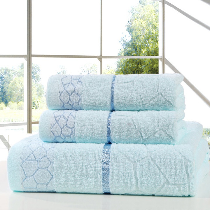 3 PCS 100% Cotton Bath Towel Set Hand Body Hair Beach Swim Spa Drying Shower Towel Sheet Washclothes Sets Gift