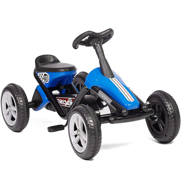 Pedal Go Kart Ride on Toys 4 Wheel Kids' Pedal Car Racer with EVA Rubber Tires for Outdoor for Boys & Girls