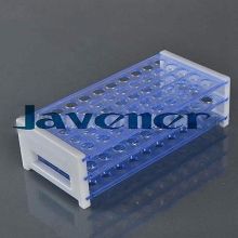 Durable 16mm/50 Vents Plastic Double Deck Test Tube Rack Plastic Laboratory Test Tube Rack Blue