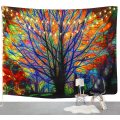 Psychedelic Fantasy Tree Tapestry Wall Hanging Hippie Wall Tapestry Dorm Decor Colorful Wall Carpets Trippy Tapestry Bedspread