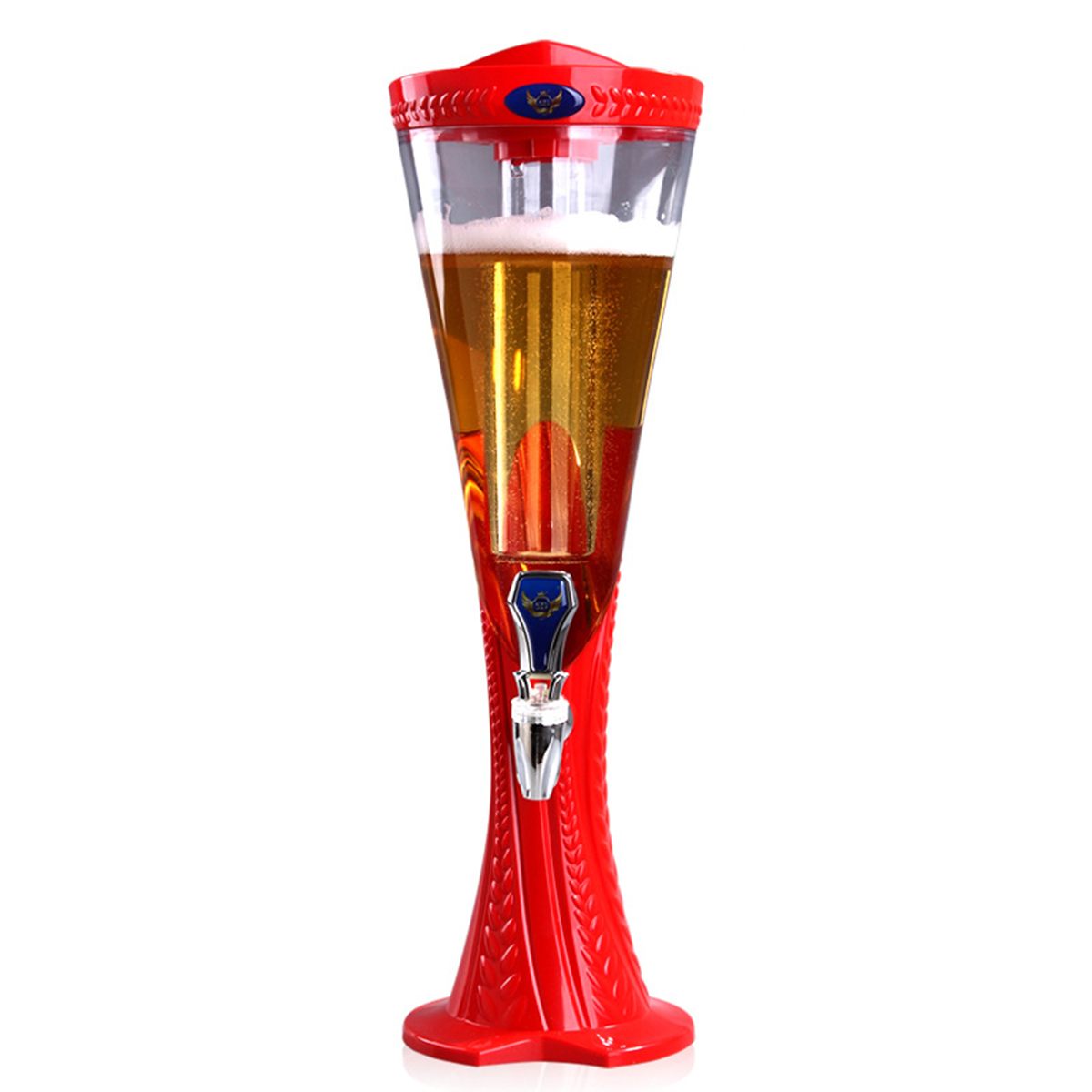 4 Color 1.5L Beer Beverage Container Pourer Bar Beer cocktail Tower Ice Core Drink Liquor Wine Beer Dispenser Machine Bar Tool