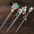 Vintage Metal Hair Stick Pick Rhinestone Chinese Style Chopsticks Charm Hair pin Women Hairpins Wedding Hair Jewelry Accessories