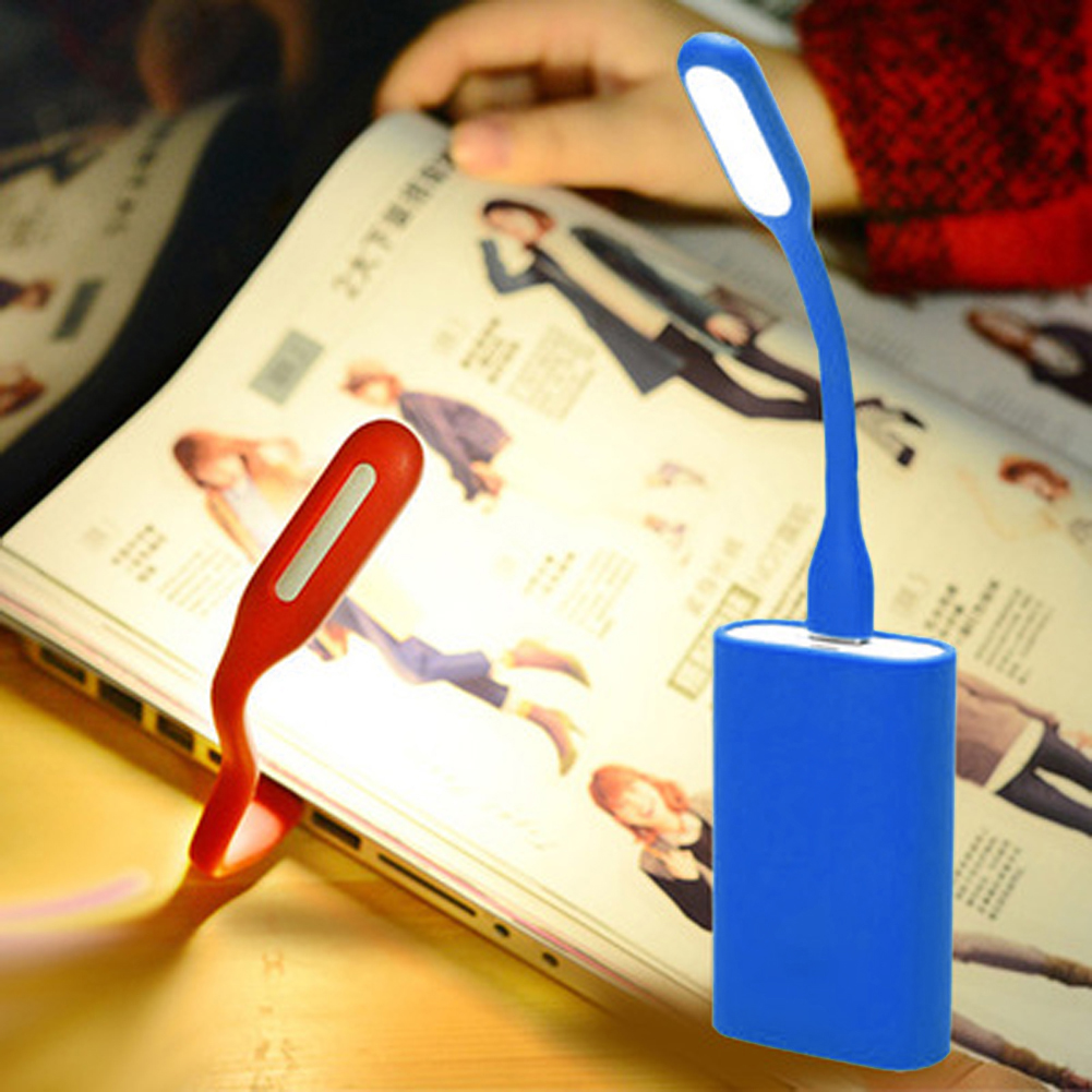 2Pcs Mini Adjustable Flexible USB LED Light Lamp + USB Fan Powerbank PC Notebook Perfect for Night Working Book Reading Light