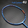 Protect Frame Carbon Fiber Badminton Rackets Strings Ultralight 4U 82g Professional Offensive Type Racquet Bags 28-32LBS Padel