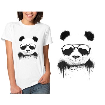 Panda Teacher DIY Patches On Cloths Iron On Heat Transfer Printing Stickers For Clothes T-shirt Appliques Washable For Cloths