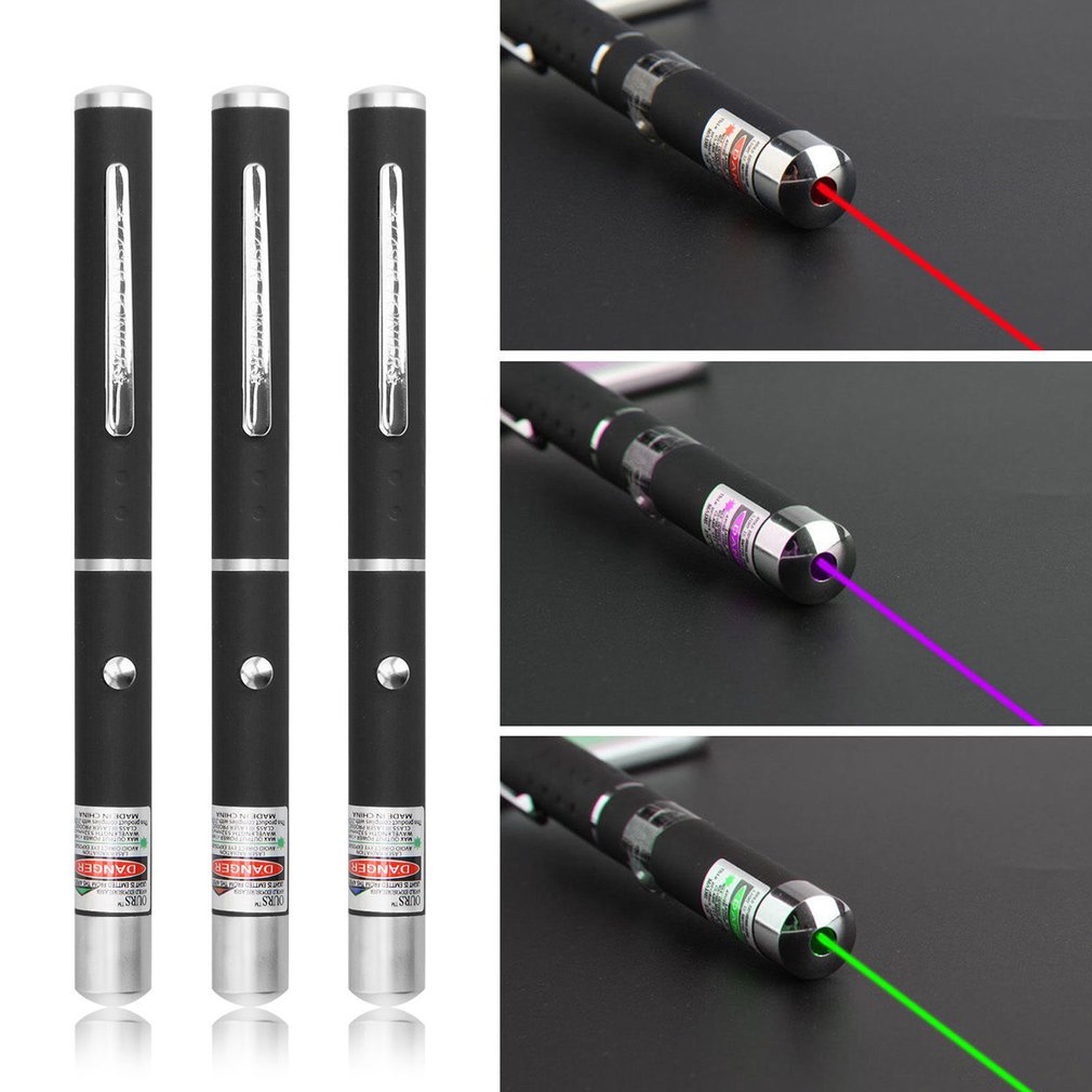 3Pcs Green/Blue/Red Laser Pen Powerful Laser Pointer Presenter Remote Lazer Hunting Laser Bore Sighter With Battery