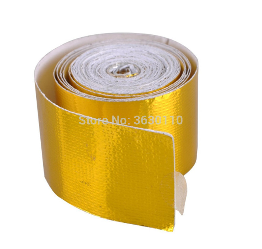 SELF ADHESIVE REFLECT A GOLD HEAT WRAP BARRIER High Quality fit for BMW / VW/ KIA universal can be use any where