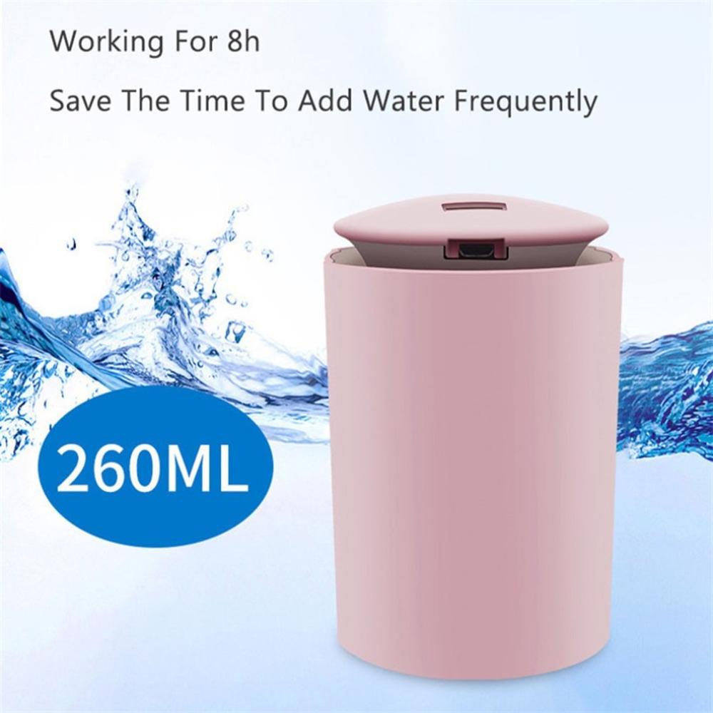 Air Humidifier with Usb Rechargeable Led Lights for Home Car Lightweight Environmentally Friendly Materials