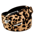 Genuine Leather+PVC Leopard Print Belt For Women Fashion Pin Buckle Waist Woman Belt Luxury Desigener Brands Leather Belt Female