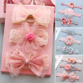 3 Pcs/Set Bowknot Baby Headband Elastic Head Bands Hair Bands For Baby Girls Bows Children Tuban Haarband Baby Hair Accessories