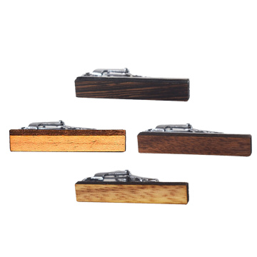 Mens Tie Bar Pinch Clips Tension Clasp Necktie Pins Wood Necktie Bar Clasp