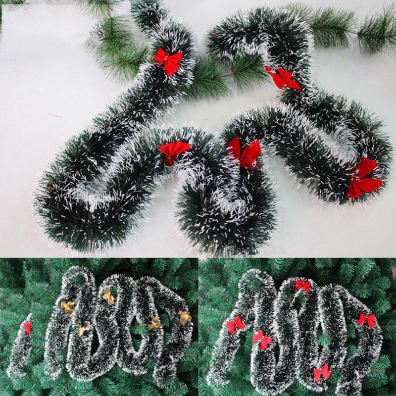 1 Pc Colorful Garland Artificial Christmas Tree Decoration White Black Dark Green Tinsel Christmas Party Supplies
