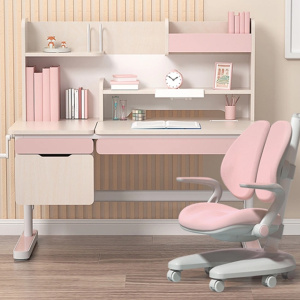 Childrens desk with storage adjustable study table