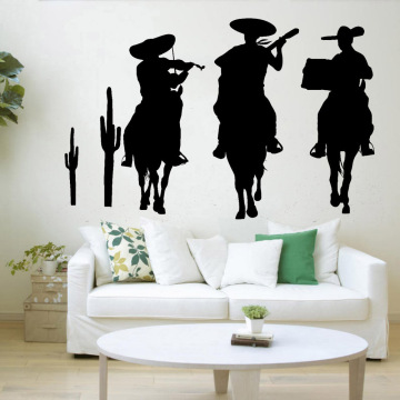 Mexicans Music Vinyl Wall Sticker Living Room Mexico Musician Guaranteed Wall Decal Bedroom North America Home Decoration W083