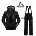 2019 New Pelliot Male Ski Suits Jacket+Pants Men's Water-proof Breathable TThermal Cottom-padded Snowboard Suit Men Ski Jacket