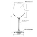 480ml Plastic Clear Wine Glass Unbreakable Drinkware Bottle Wine Glasses Drinking Glass Cup Bar Home Goblet Party Holiday Gifts