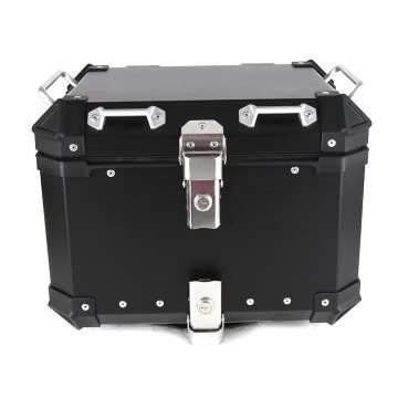 45L Motorcycle Top Rear Luggage Box Case Helmet Storage Trunk Tool Boxes Tail Toolbox Key Lock Aluminum Universal Waterproof