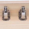 90 Degree Cabinet Hinges 3/4 Inch No-Drilling Hole Door Hinge With Spring Shaped Hardware Cupboard Bridge Screws Furniture H1A2