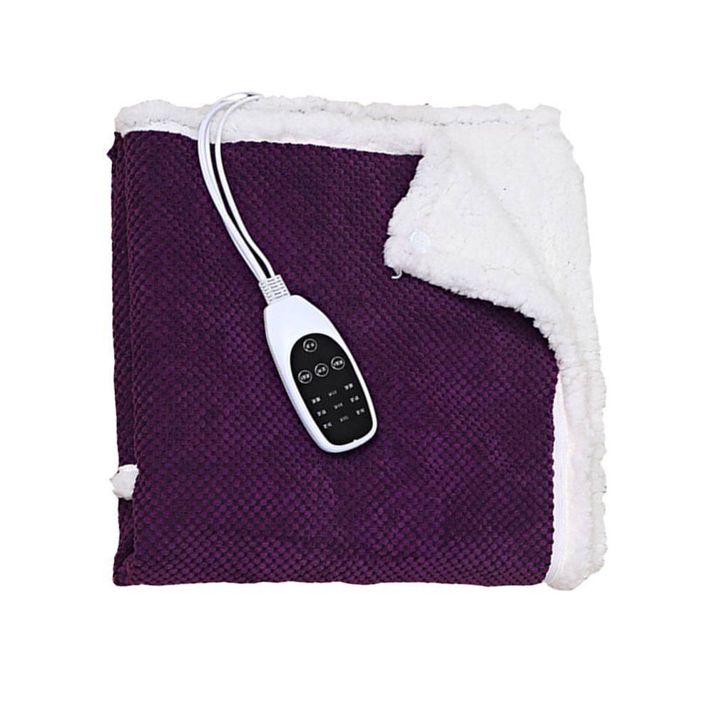 60W Electric Blanket Washable Double-sided Plush Warmer Heating Blanket Knee Pads Shoulder Shawl Heating Blanket