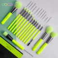 Docolor 10/15pc Neon Makeup Brushes Professional Powder Foundation eye Blending Contour Makeup Brushes Set Synthetic Hair Brush