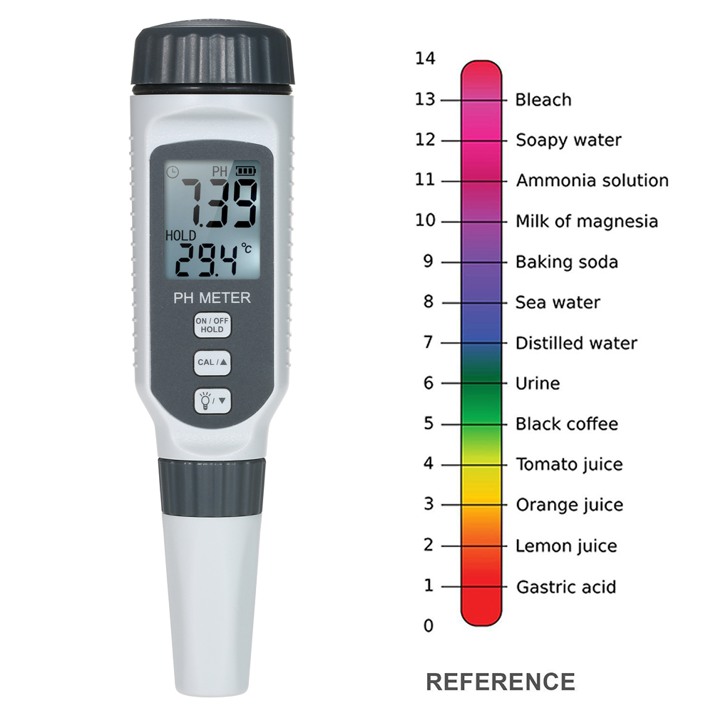 PH818 PH Tester Professional pH Water Quality Tester Portable Pen Type pH Meter Acidometer for Aquarium Acidimeter Measure