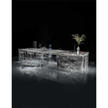 Translucent Crystal Island Bar Counter Hotel Villiage