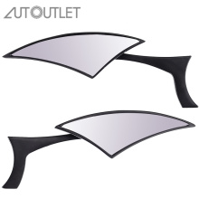 AUTOUTLET Black Blade Steady Cnc Aluminum Mirrors For Motorcycle Cruiser Chopper 8-10mm For Harley Davidson Honda Yamaha Aprilia