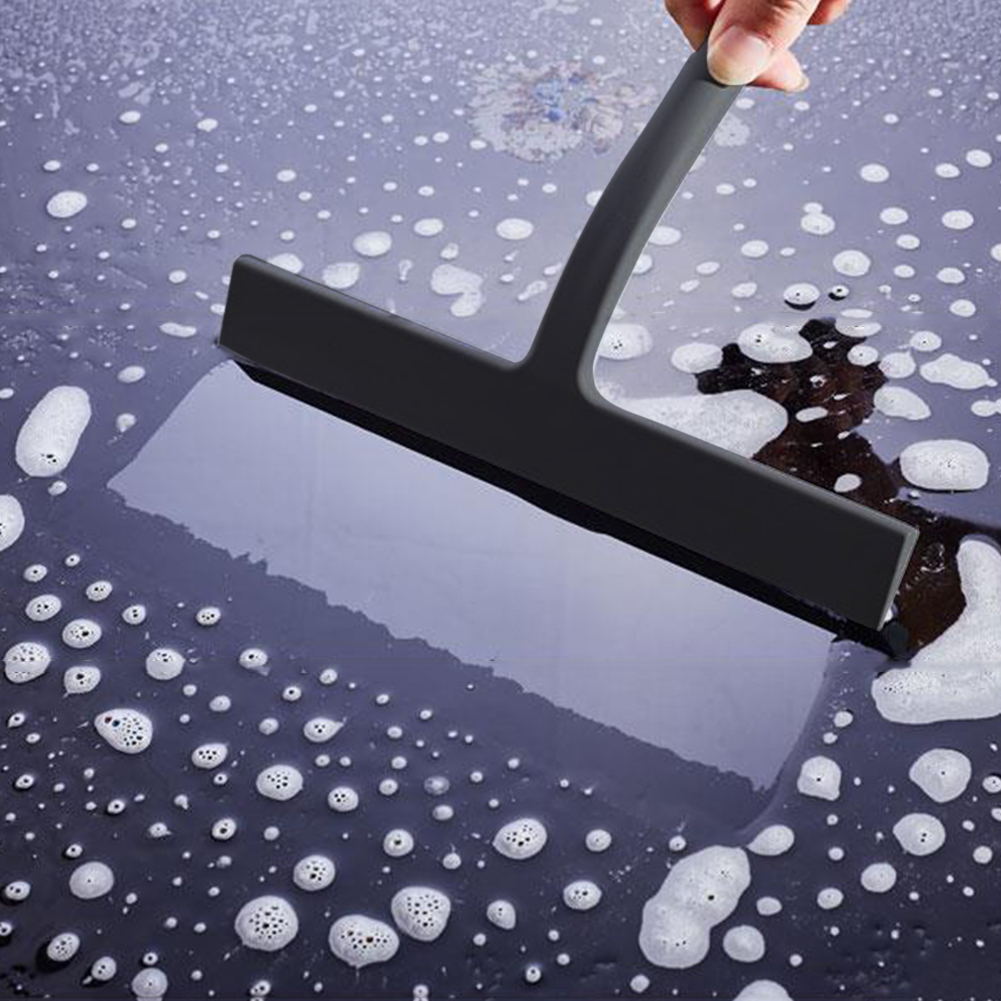 11 inch Household Glass Cleaning Squeegee Universal Silicone Rubber Windshield Wiper Shower Squeegee with Suction Cup Hook