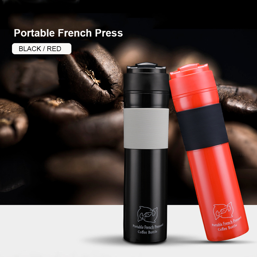 American French Press Hand Coffee Pot Portable Tea Fruit Cup Daily Plastic Filter Foreign Trade Creative Gift
