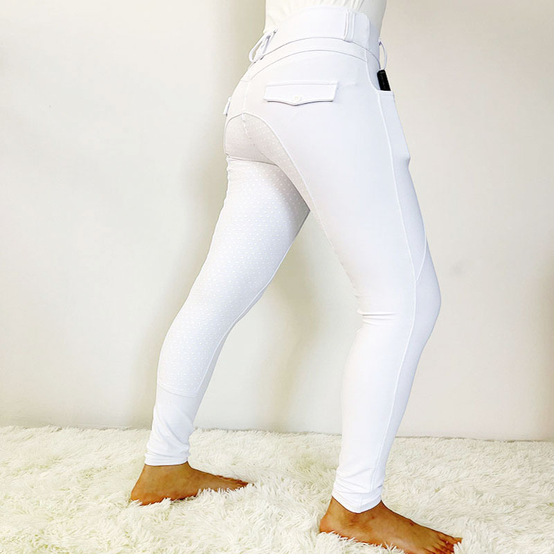 In Stock Equestrian Clothes White Breeches For Women