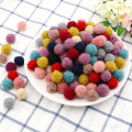 50-100PCS Pompoms Ball Crafts Ornament DIY Earrings Jewelry Apparel Material Beads Wedding Party Decor Supplies Soft Pom Poms