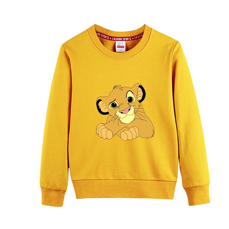 Lion King Children Boys Sweatshirts Toddler Baby Girls Clothes 2020 Spring Autumn Cute Long Sleeve Fashion top