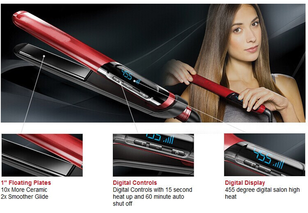 Professional Hair Straightener Fast Heating 2-in-1 Hair Curler Ceramic Coating Hair Beauty Care Flat Iron