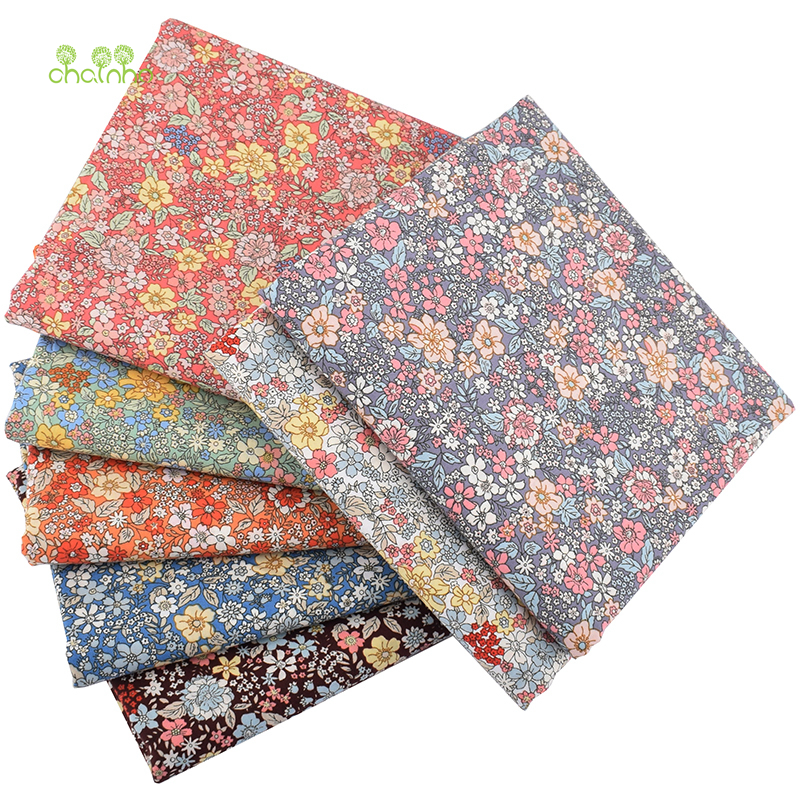 Floral Series Printed Plain Cotton Fabric,DIY Quilting&Sewing Poplin Material For Baby&Child Dress,Shirt,Skirt,100x145cm,PCC086