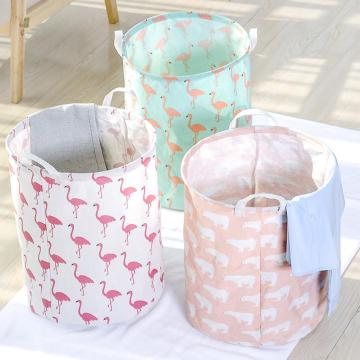 Foldable Cotton Linen Dirty Laundry Basket Clothes Toy Storage Bag Pouch Holder Big Basket Organizer Bin Handle laundry hamper