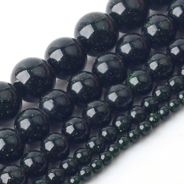 Wholesale Natural Stone Beads Dark Green Sandstone 4 6 8 10 12mm Round Loose Beads Ball Fit Diy For Charms Jewelry Making