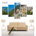 5pcs Lake And Dolomites Nature Landscapes in Italy canvas fabric Poster wall art Room Decor Home Decoration,quadro decorativo