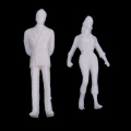 20Pcs 1/50 O Scale Unpainted Model People Miniature Figures Architectural Model Human Plastic Scene Simulation
