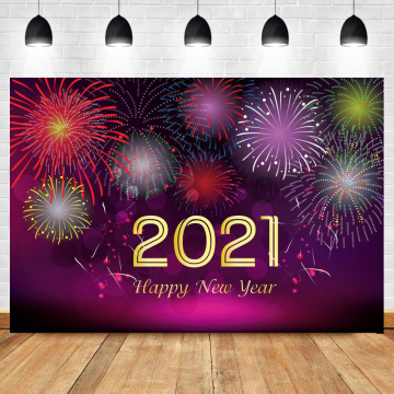 Happy New Year Backgrounds For Photography Colorful Fireworks Firecracker Polka Dots Party Baby Poster Photo Backdrops