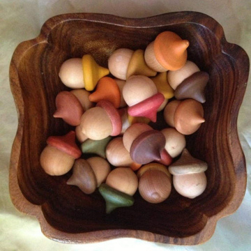 Creative Useful NEW Hot Sale 10PCS Unfinished Wooden Acorns Peg Ornament