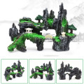 Playing Artificial Resin Rock Cave View Tree Bridge Aquarium Mountain Climbing Simulation Landscaping Rockery Stone Fish Tank