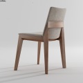 Nordic Minimalist Dining Chair Home Livingroom Furniture Solid Wood Restaurant Hotel Bevel Chair Fashion Study Backchair