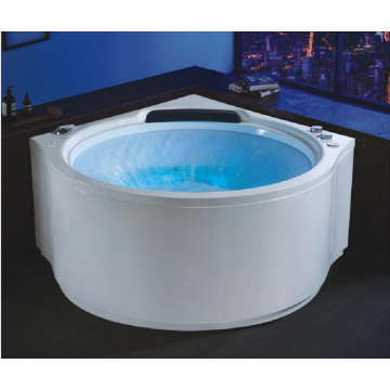 1400X1400mm Wall Cornor Fiberglass Surfing whirlpool Bathtub Acrylic Hydromassage Waterfall Tub NS1103