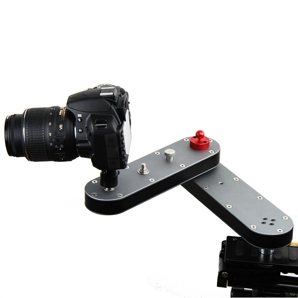 Camera Slider Rail Track Dolly with Panning and Linear Motion Extends Up to 4x Distance for DSLR Camera GoPro Smartphone Video